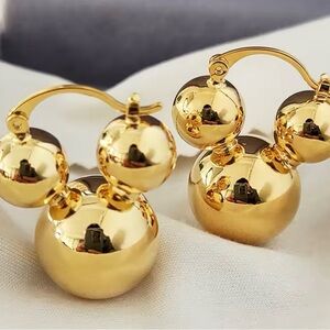 Gold tone Preppy Mickey Mouse earrings to wear to Disney. Women's Jewelry